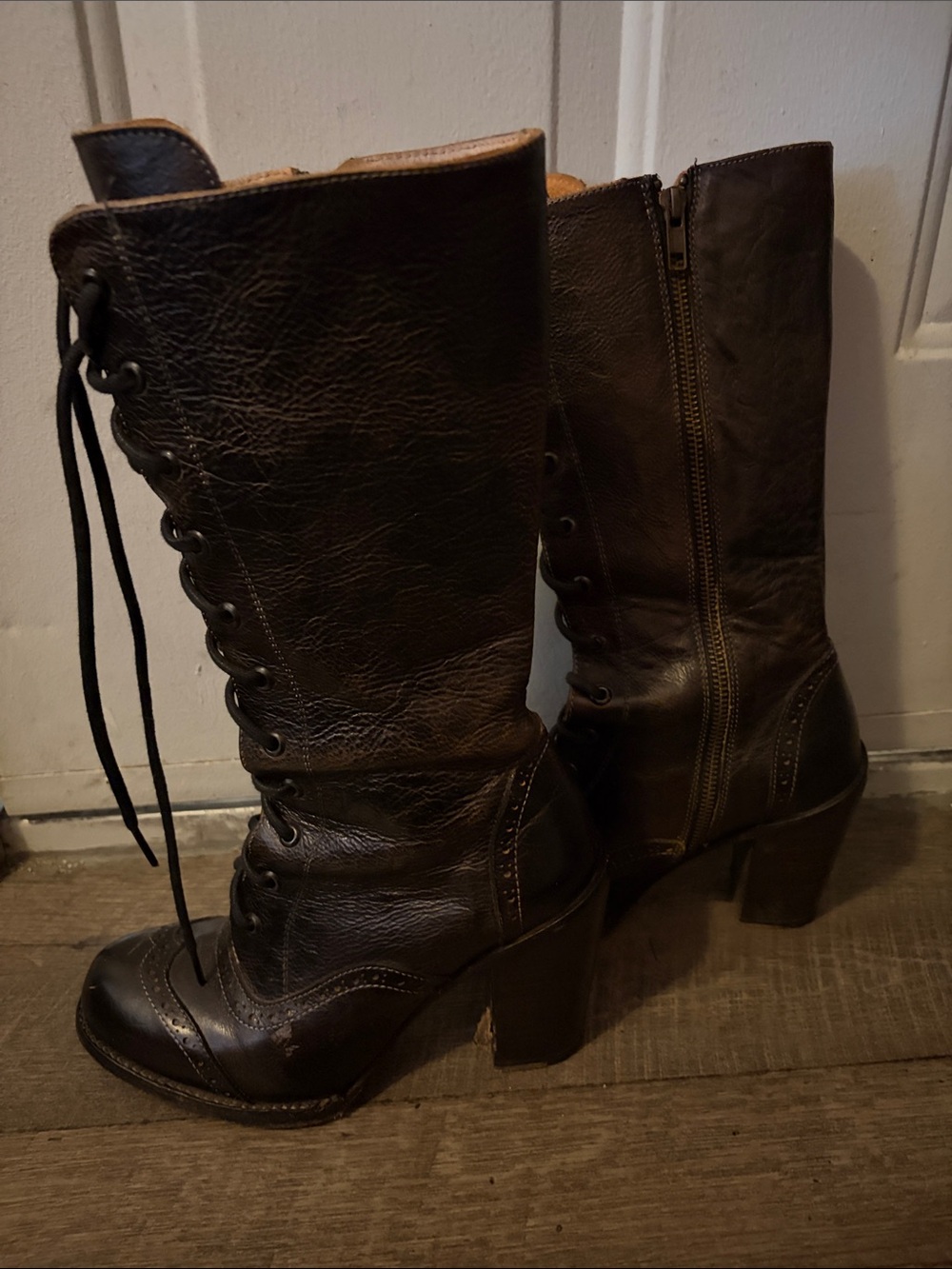 Oak Tree Farms witchy granny boots. Black